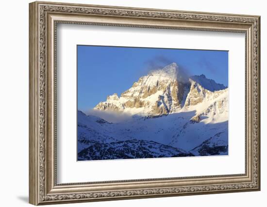 California, Sierra Nevada Range. Fresh Snow on Mountain at Sunrise-Dennis Flaherty-Framed Photographic Print