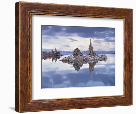 California, Sierra Nevada, Snow on Tufa Formations in Mono Lake-Christopher Talbot Frank-Framed Photographic Print