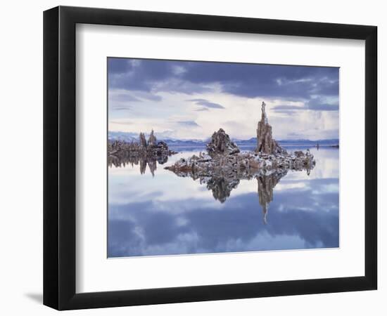 California, Sierra Nevada, Snow on Tufa Formations in Mono Lake-Christopher Talbot Frank-Framed Photographic Print