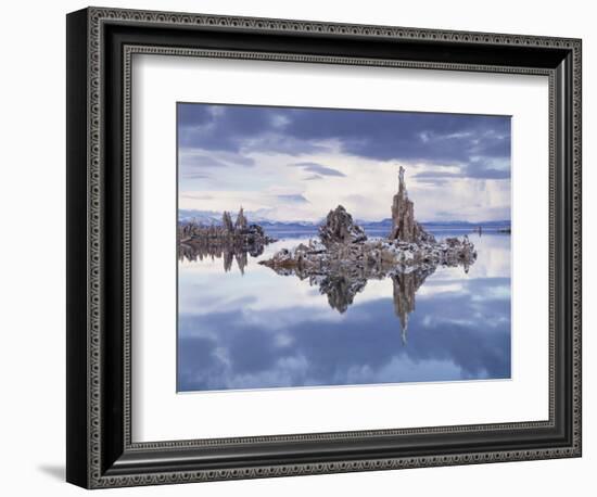 California, Sierra Nevada, Snow on Tufa Formations in Mono Lake-Christopher Talbot Frank-Framed Photographic Print