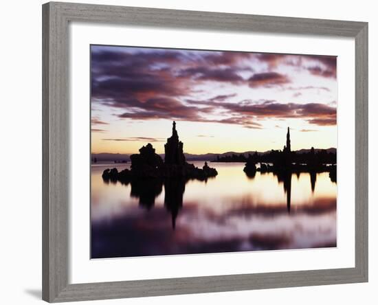 California, Sierra Nevada, Tufa Formations at Mono Lake at Sunrise-Christopher Talbot Frank-Framed Photographic Print