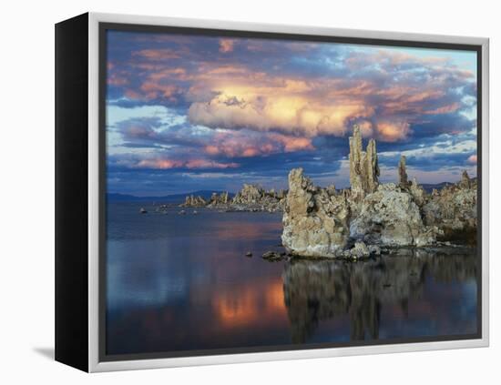 California, Sierra Nevada, Tufa Formations Reflecting in Mono Lake-Christopher Talbot Frank-Framed Premier Image Canvas