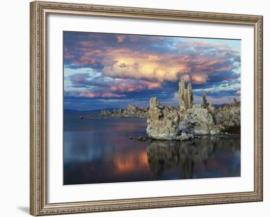 California, Sierra Nevada, Tufa Formations Reflecting in Mono Lake-Christopher Talbot Frank-Framed Photographic Print