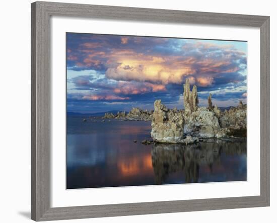 California, Sierra Nevada, Tufa Formations Reflecting in Mono Lake-Christopher Talbot Frank-Framed Photographic Print