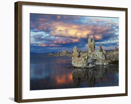 California, Sierra Nevada, Tufa Formations Reflecting in Mono Lake-Christopher Talbot Frank-Framed Photographic Print