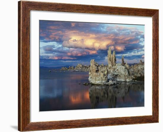 California, Sierra Nevada, Tufa Formations Reflecting in Mono Lake-Christopher Talbot Frank-Framed Photographic Print