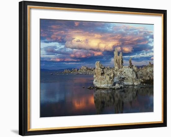 California, Sierra Nevada, Tufa Formations Reflecting in Mono Lake-Christopher Talbot Frank-Framed Photographic Print