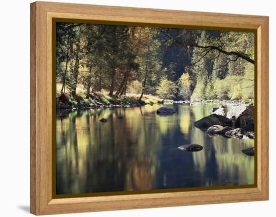 California, Sierra Nevada, Yosemite National Park, Autumn Along the Merced River-Christopher Talbot Frank-Framed Premier Image Canvas