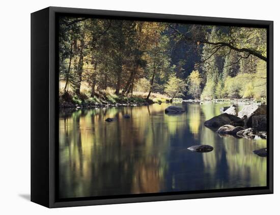 California, Sierra Nevada, Yosemite National Park, Autumn Along the Merced River-Christopher Talbot Frank-Framed Premier Image Canvas