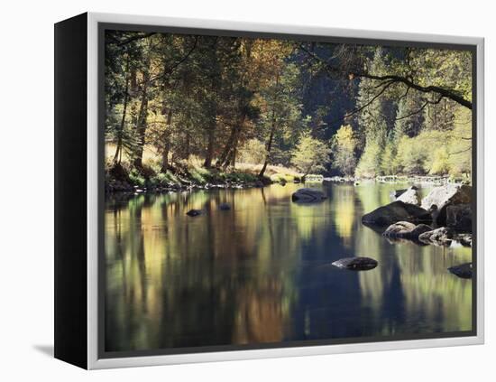 California, Sierra Nevada, Yosemite National Park, Autumn Along the Merced River-Christopher Talbot Frank-Framed Premier Image Canvas