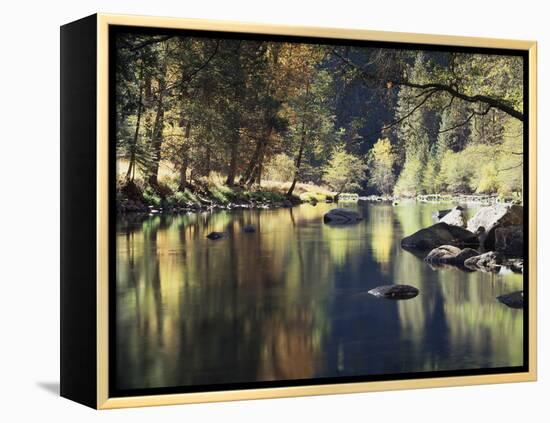California, Sierra Nevada, Yosemite National Park, Autumn Along the Merced River-Christopher Talbot Frank-Framed Premier Image Canvas