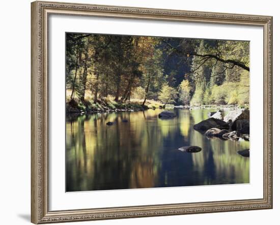 California, Sierra Nevada, Yosemite National Park, Autumn Along the Merced River-Christopher Talbot Frank-Framed Photographic Print