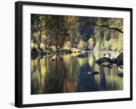 California, Sierra Nevada, Yosemite National Park, Autumn Along the Merced River-Christopher Talbot Frank-Framed Photographic Print