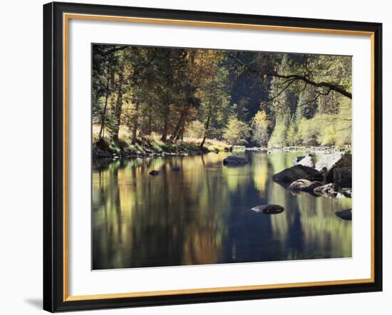 California, Sierra Nevada, Yosemite National Park, Autumn Along the Merced River-Christopher Talbot Frank-Framed Photographic Print