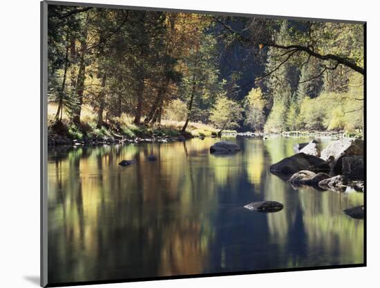 California, Sierra Nevada, Yosemite National Park, Autumn Along the Merced River-Christopher Talbot Frank-Mounted Photographic Print