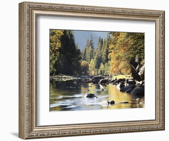 California, Sierra Nevada, Yosemite National Park, Autumn Along the Merced River-Christopher Talbot Frank-Framed Photographic Print