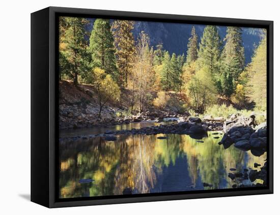 California, Sierra Nevada, Yosemite National Park, Fall Along the Merced River-Christopher Talbot Frank-Framed Premier Image Canvas