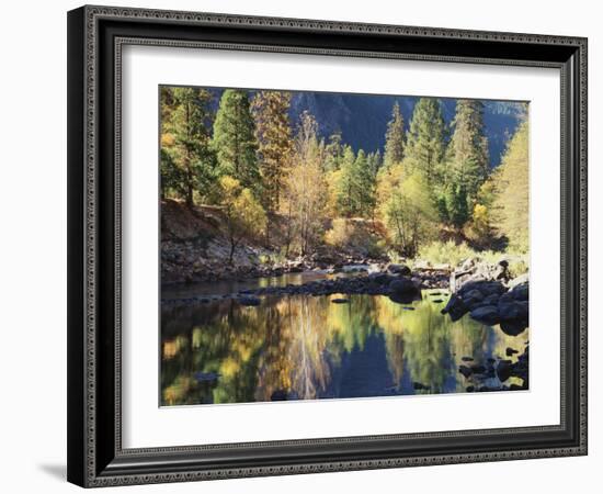 California, Sierra Nevada, Yosemite National Park, Fall Along the Merced River-Christopher Talbot Frank-Framed Photographic Print