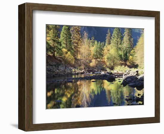 California, Sierra Nevada, Yosemite National Park, Fall Along the Merced River-Christopher Talbot Frank-Framed Photographic Print
