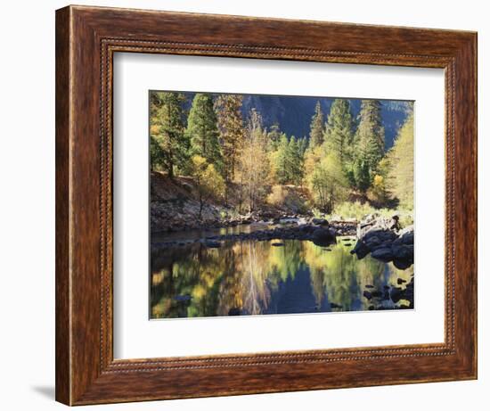 California, Sierra Nevada, Yosemite National Park, Fall Along the Merced River-Christopher Talbot Frank-Framed Photographic Print