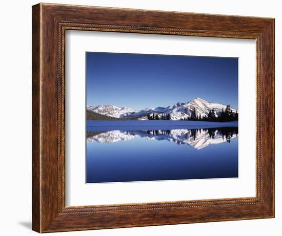 California, Sierra Nevada, Yosemite National Park, Mammoth Peak Reflect in a Tarn-Christopher Talbot Frank-Framed Photographic Print