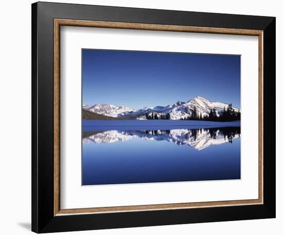 California, Sierra Nevada, Yosemite National Park, Mammoth Peak Reflect in a Tarn-Christopher Talbot Frank-Framed Photographic Print