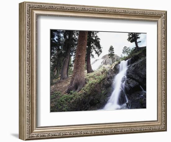 California, Sierra Nevada, Yosemite National Park, Waterfall from the Forest-Christopher Talbot Frank-Framed Photographic Print
