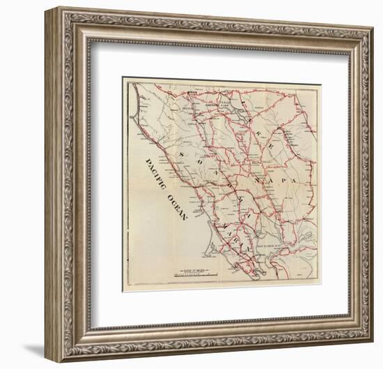 California: Sonoma, Marin, Lake, and Napa Counties, c.1896-George W^ Blum-Framed Art Print