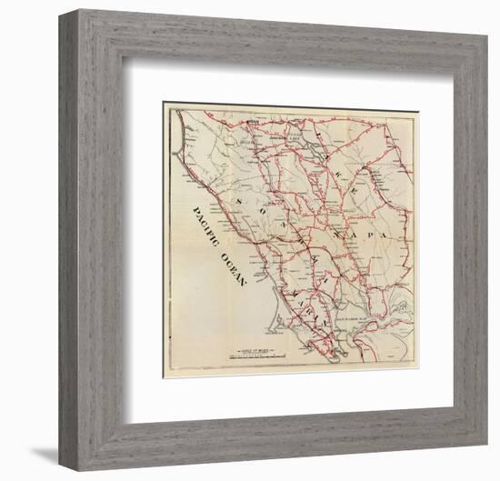 California: Sonoma, Marin, Lake, and Napa Counties, c.1896-George W^ Blum-Framed Art Print