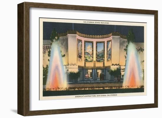 California State Building, World's Fair, San Diego-null-Framed Art Print