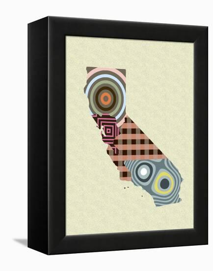 California State Map-Lanre Adefioye-Framed Premier Image Canvas