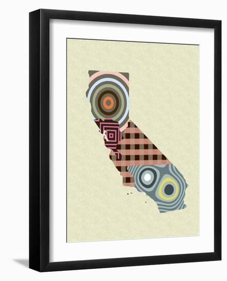 California State Map-Lanre Adefioye-Framed Giclee Print