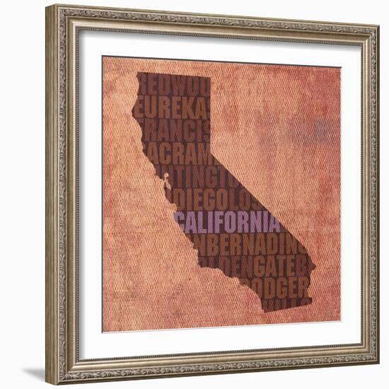 California State Words-David Bowman-Framed Giclee Print