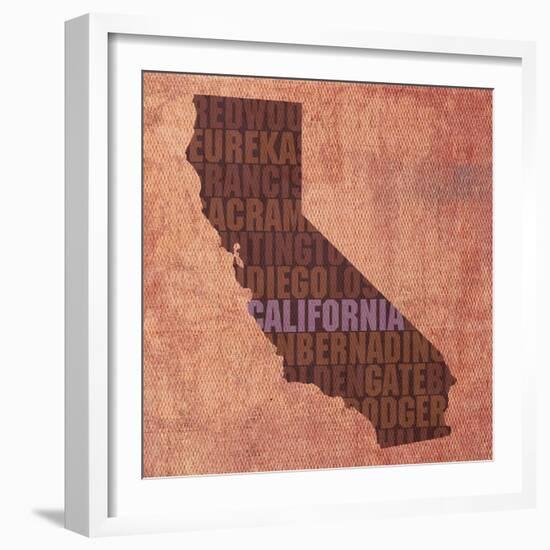 California State Words-David Bowman-Framed Giclee Print