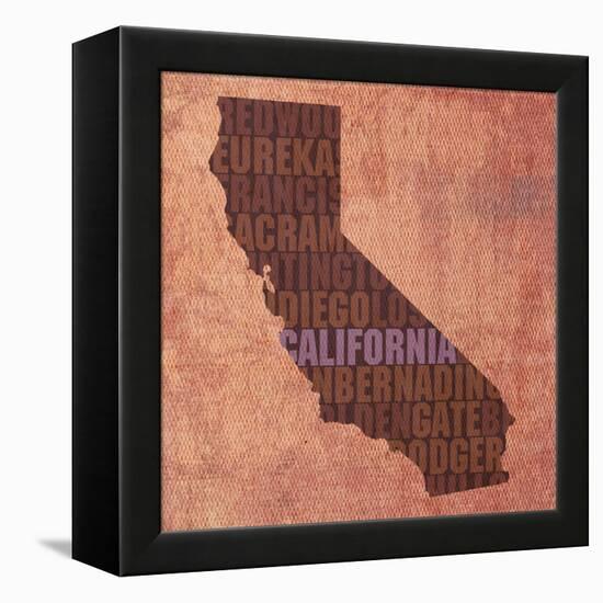 California State Words-David Bowman-Framed Premier Image Canvas