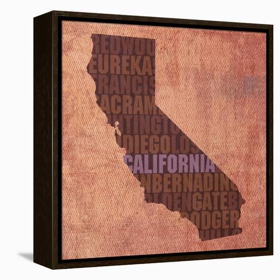 California State Words-David Bowman-Framed Premier Image Canvas