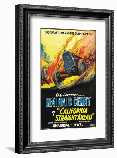 California Straight Ahead - 1925-null-Framed Art Print