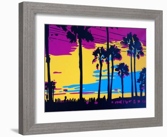 California Sunset-Abstract Graffiti-Framed Giclee Print