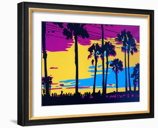 California Sunset-Abstract Graffiti-Framed Giclee Print