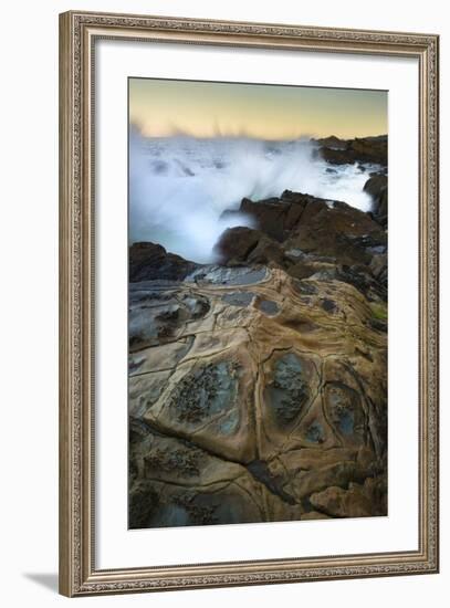 California. Surf Breaking on the Rocky Shore at Salt Point State Park-Judith Zimmerman-Framed Photographic Print