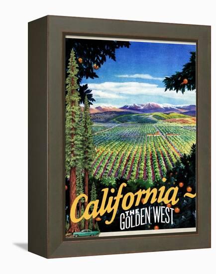 California - The Golden West-null-Framed Premier Image Canvas