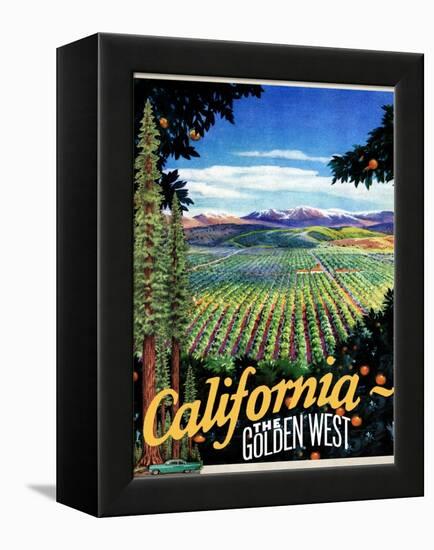 California - The Golden West-null-Framed Premier Image Canvas