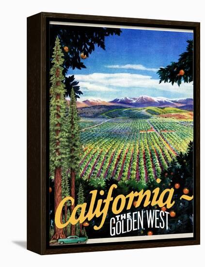 California - The Golden West-null-Framed Premier Image Canvas