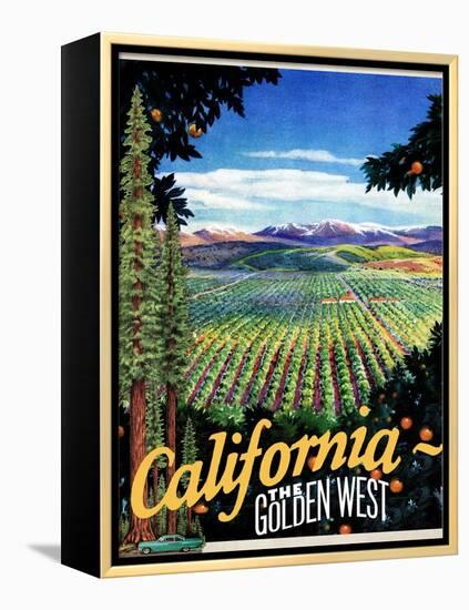 California - The Golden West-null-Framed Premier Image Canvas