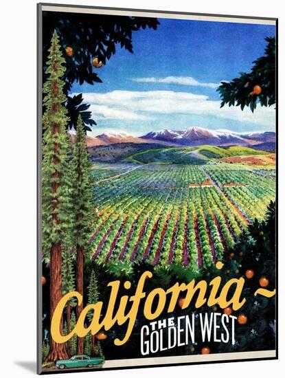 California - The Golden West-null-Mounted Giclee Print