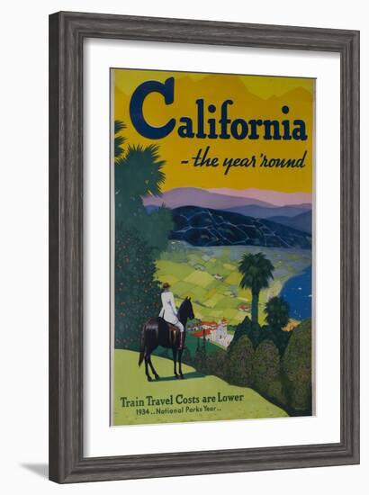 California the Year Round, Travel Poster-null-Framed Giclee Print