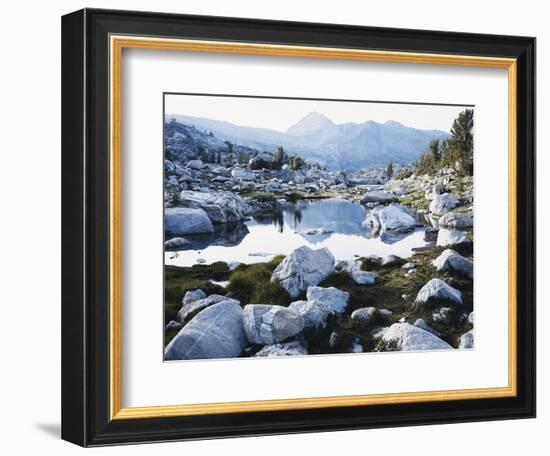 California,Twenty Lakes Basin, Glacial Till by Tarn, Hoover Wilderness-Christopher Talbot Frank-Framed Photographic Print