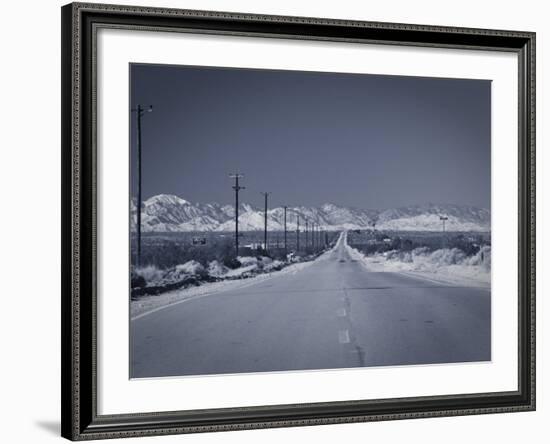 California, Twentynine Palms, Amboy Road, Mojave Desert, USA-Walter Bibikow-Framed Photographic Print