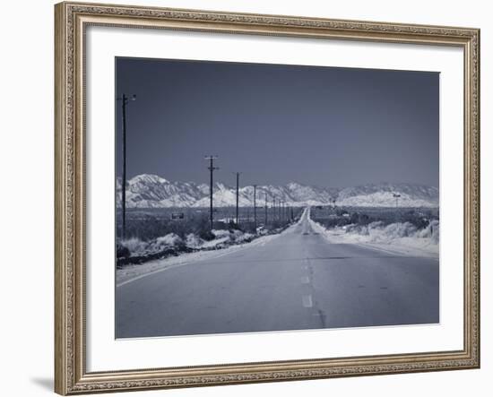 California, Twentynine Palms, Amboy Road, Mojave Desert, USA-Walter Bibikow-Framed Photographic Print