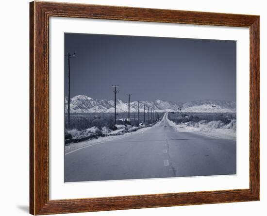 California, Twentynine Palms, Amboy Road, Mojave Desert, USA-Walter Bibikow-Framed Photographic Print